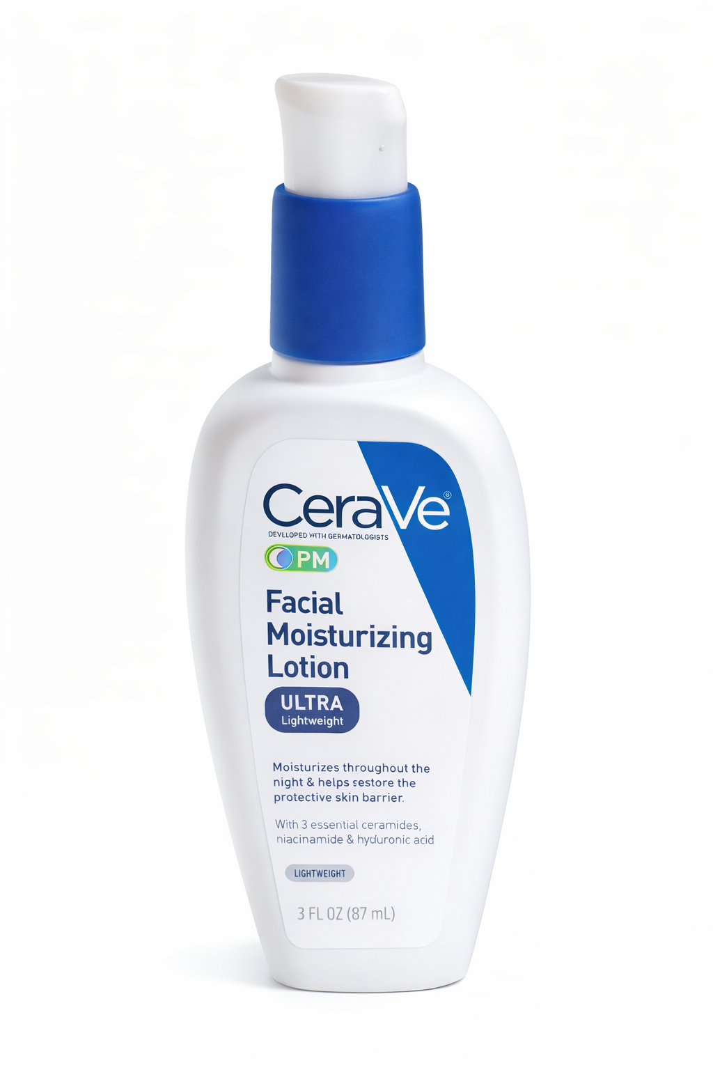 CeraVe PM Facial Moisturizing Lotion Night Cream Ultra Lightweight Hydrating Lotion