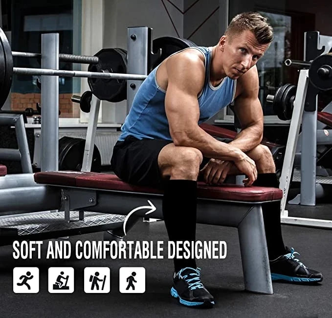 Compression Socks Varicose Veins Men's And Women's Sports Socks Football 20-30 Mmhg Elastic Anti Fatigue Pain Relief Wholesale