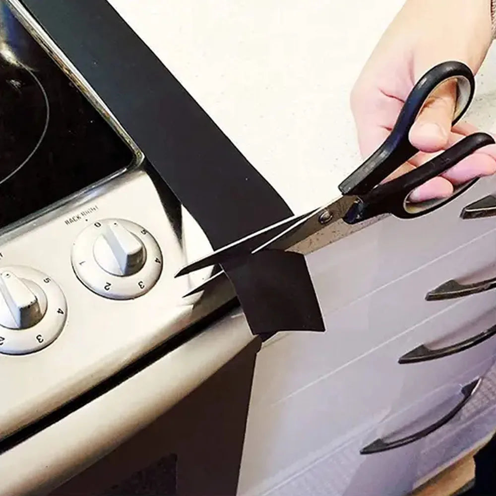 1pc Elastic Silicone Lids Stove Counter Gap Cover Kitchen Utensils Accessories T-shaped Silicone Rubber Strip Oil-gas Slit Fille