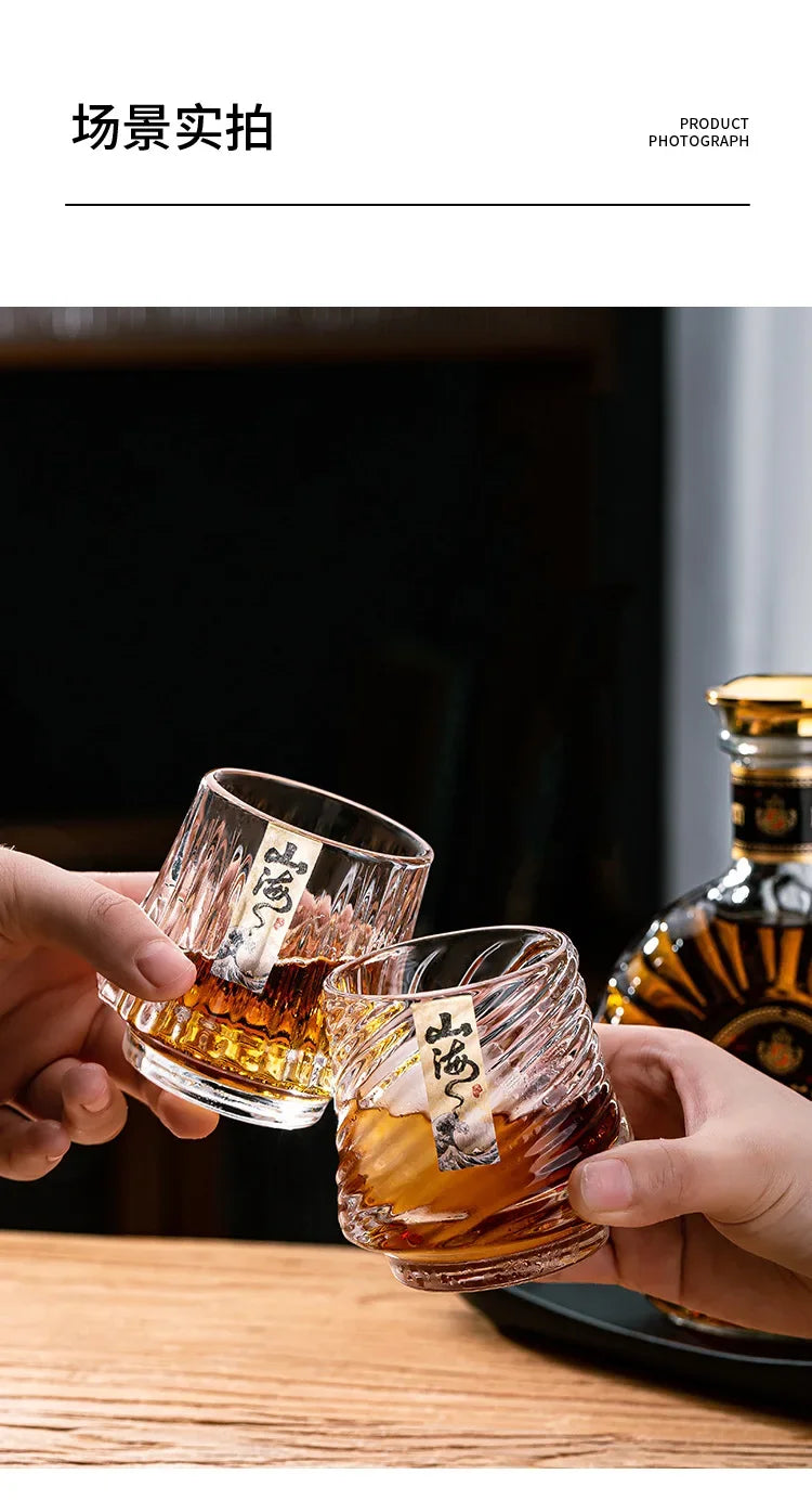 Shanhai Glass Whiskey Cup Set Shanhai Cup Household foreign wine glasses High-end high-value KTV bar beer cups
