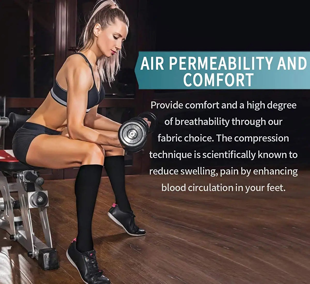 Compression Socks Varicose Veins Men's And Women's Sports Socks Football 20-30 Mmhg Elastic Anti Fatigue Pain Relief Wholesale