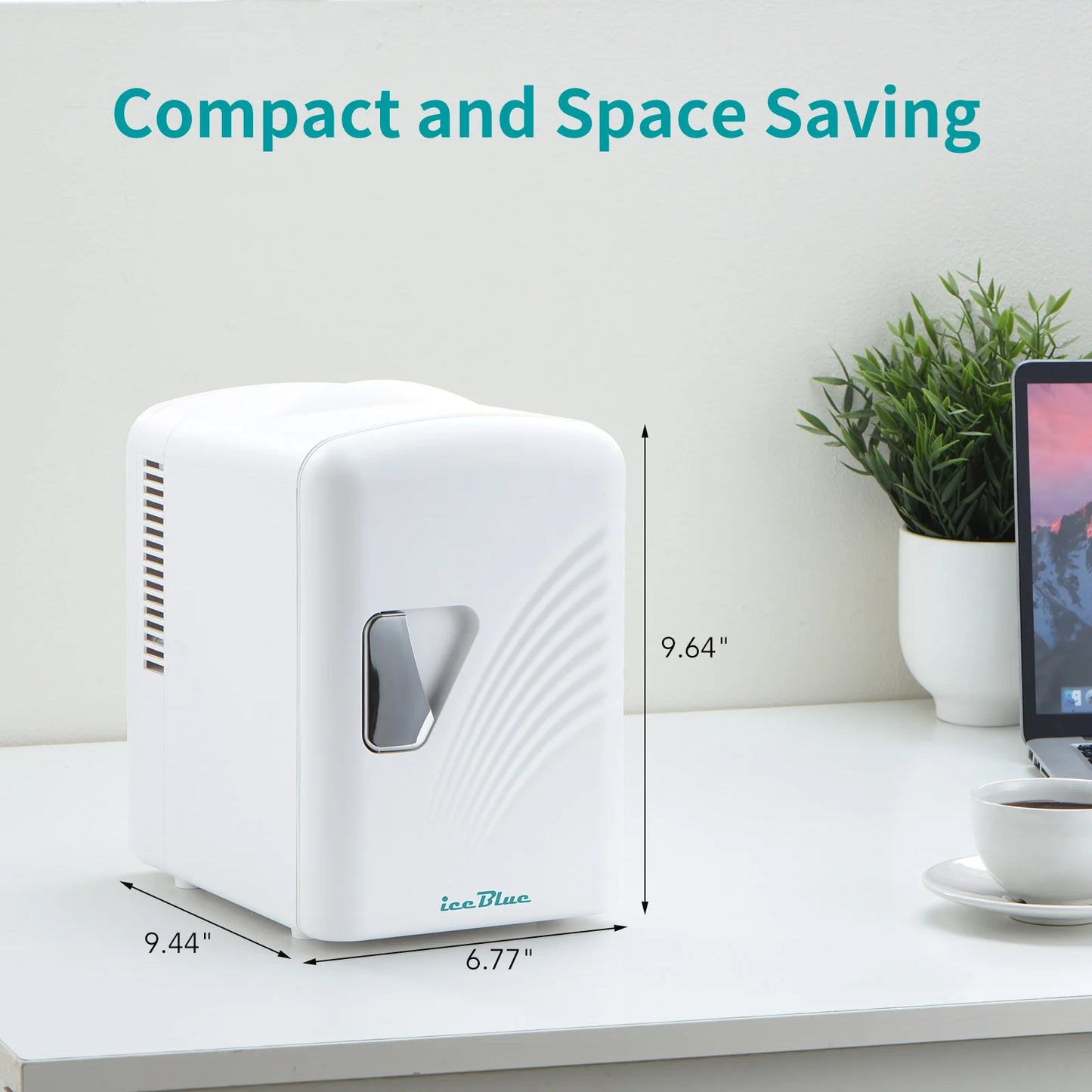 iceBlue Retro Mini Fridge 4L/6Can Dual-use Low Noise Refrigerator Warmer Cooler Makeup Skincare Portable Fridge for Home Car
