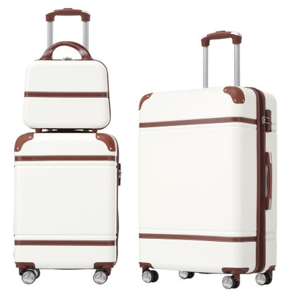 Hardshell Luggage Sets 3 Pieces 20x24 Luggages And Cosmetic Case Spinner Suitcase With TSA Lock Lightweight