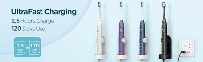 Rtauys S5 Upgraded Sonic Electric Toothbrush for Adults and Kids Ages 12+ with 8 Brush Heads, IPX7 Travel Toothbrush with Case,