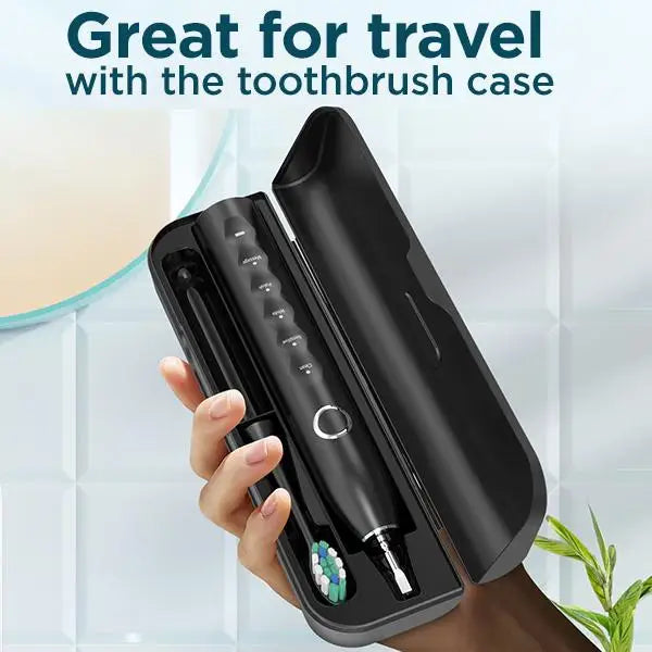 Rtauys S5 Upgraded Sonic Electric Toothbrush for Adults and Kids Ages 12+ with 8 Brush Heads, IPX7 Travel Toothbrush with Case,