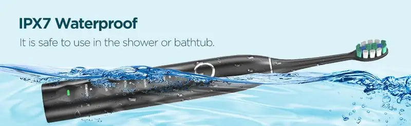 Rtauys S5 Upgraded Sonic Electric Toothbrush for Adults and Kids Ages 12+ with 8 Brush Heads, IPX7 Travel Toothbrush with Case,