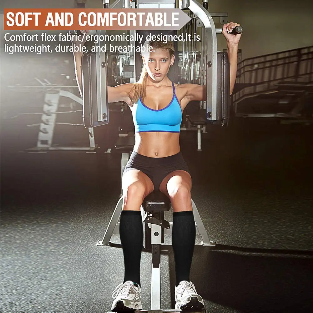 Compression Socks Varicose Veins Men's And Women's Sports Socks Football 20-30 Mmhg Elastic Anti Fatigue Pain Relief Wholesale