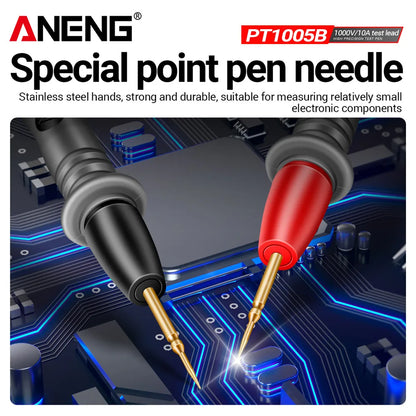 ANENG PT1005B 10A 1000V Digital Multimeter Probe Universal Test Lead Needle Pin Wire Pen Cable Kit Current Voltmeter Tester Wire