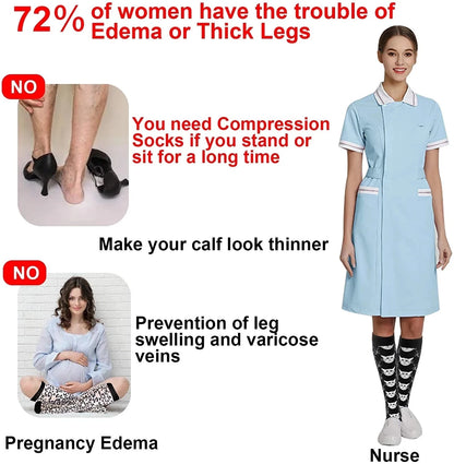 Compression Socks Varicose Veins Men's And Women's Sports Socks Football 20-30 Mmhg Elastic Anti Fatigue Pain Relief Wholesale