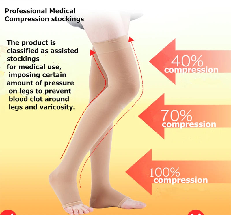Compression Socks Varicose Veins Men's And Women's Sports Socks Football 20-30 Mmhg Elastic Anti Fatigue Pain Relief Wholesale