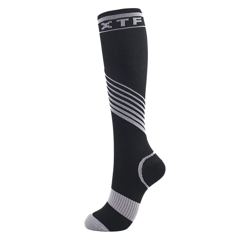 Compression Socks Varicose Veins Men's And Women's Sports Socks Football 20-30 Mmhg Elastic Anti Fatigue Pain Relief Wholesale