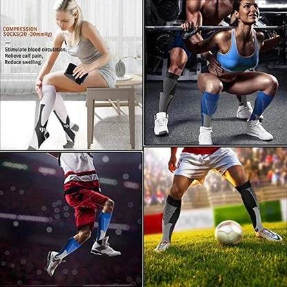 Compression Socks Varicose Veins Men's And Women's Sports Socks Football 20-30 Mmhg Elastic Anti Fatigue Pain Relief Wholesale