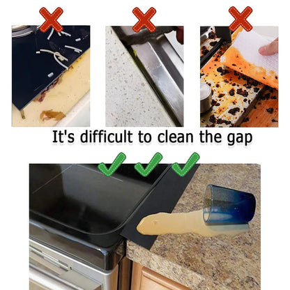 1pc Elastic Silicone Lids Stove Counter Gap Cover Kitchen Utensils Accessories T-shaped Silicone Rubber Strip Oil-gas Slit Fille