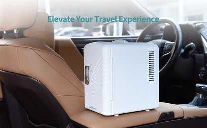iceBlue Retro Mini Fridge 4L/6Can Dual-use Low Noise Refrigerator Warmer Cooler Makeup Skincare Portable Fridge for Home Car