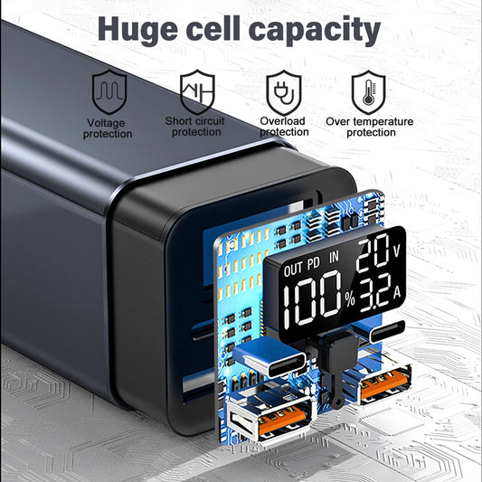 20000mAh External Power Bank Type C PD 100W Fast Charging Powerbank Battery Charger For Smartphone Laptop Tablet iPhone Xiaomi
