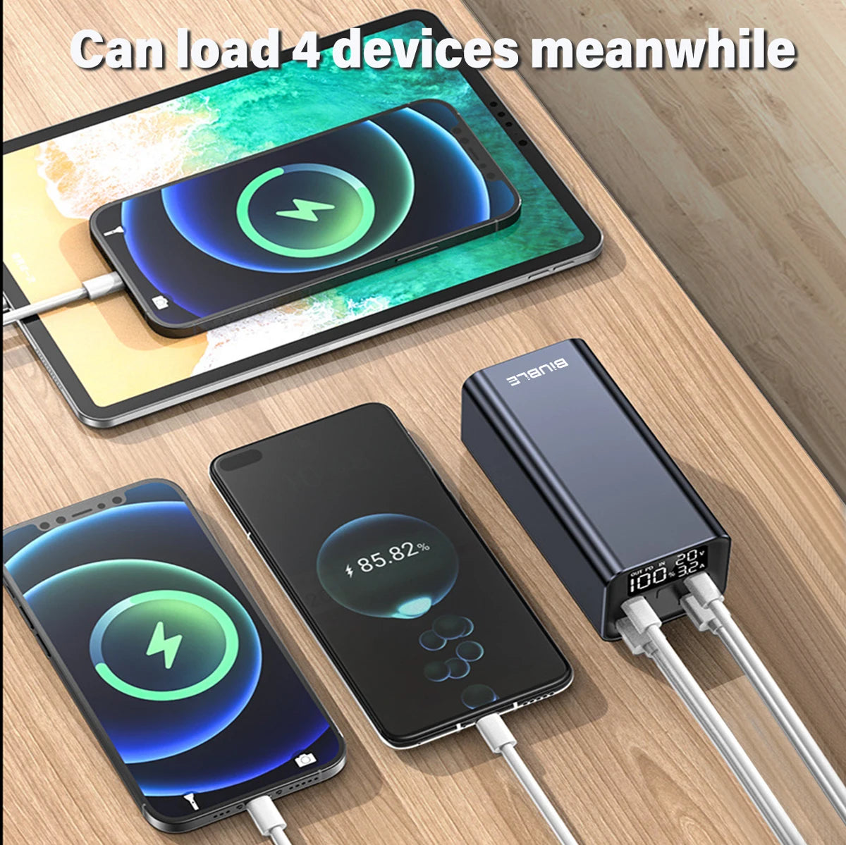 20000mAh External Power Bank Type C PD 100W Fast Charging Powerbank Battery Charger For Smartphone Laptop Tablet iPhone Xiaomi