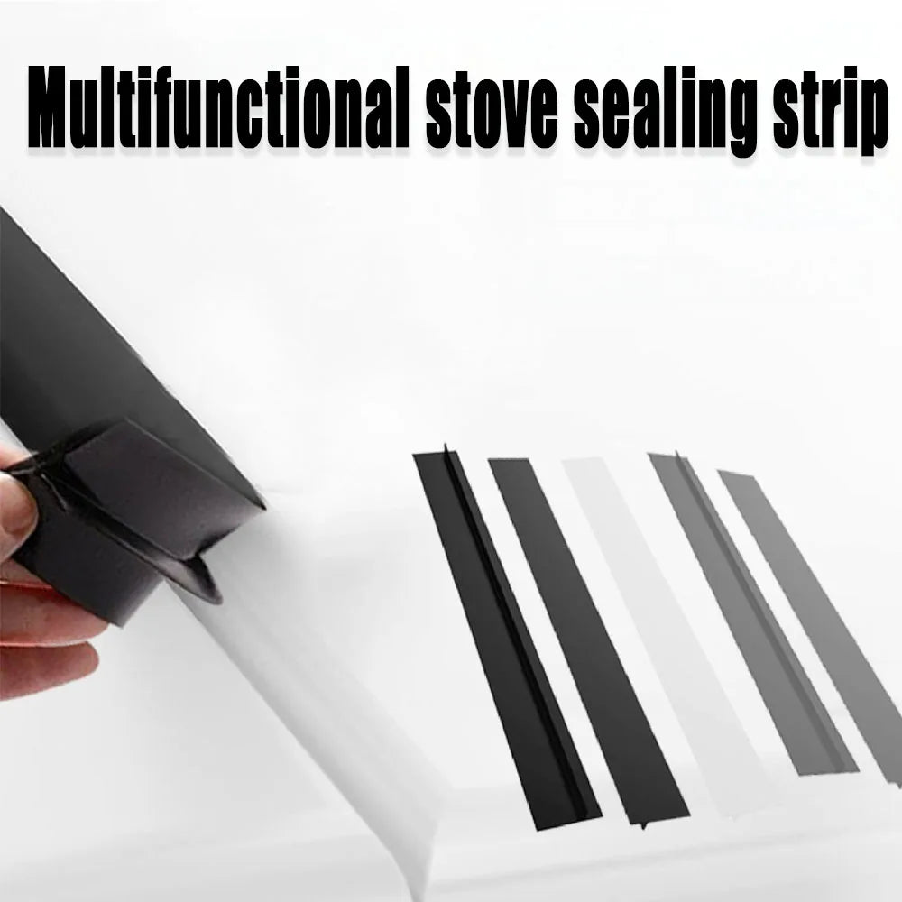 1pc Elastic Silicone Lids Stove Counter Gap Cover Kitchen Utensils Accessories T-shaped Silicone Rubber Strip Oil-gas Slit Fille