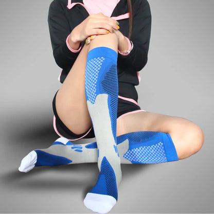 Compression Socks Varicose Veins Men's And Women's Sports Socks Football 20-30 Mmhg Elastic Anti Fatigue Pain Relief Wholesale