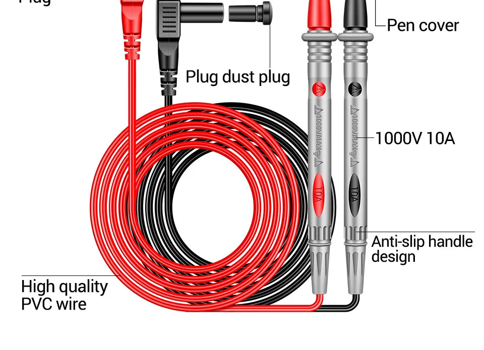 ANENG PT1005B 10A 1000V Digital Multimeter Probe Universal Test Lead Needle Pin Wire Pen Cable Kit Current Voltmeter Tester Wire