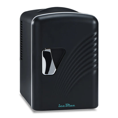 iceBlue Retro Mini Fridge 4L/6Can Dual-use Low Noise Refrigerator Warmer Cooler Makeup Skincare Portable Fridge for Home Car