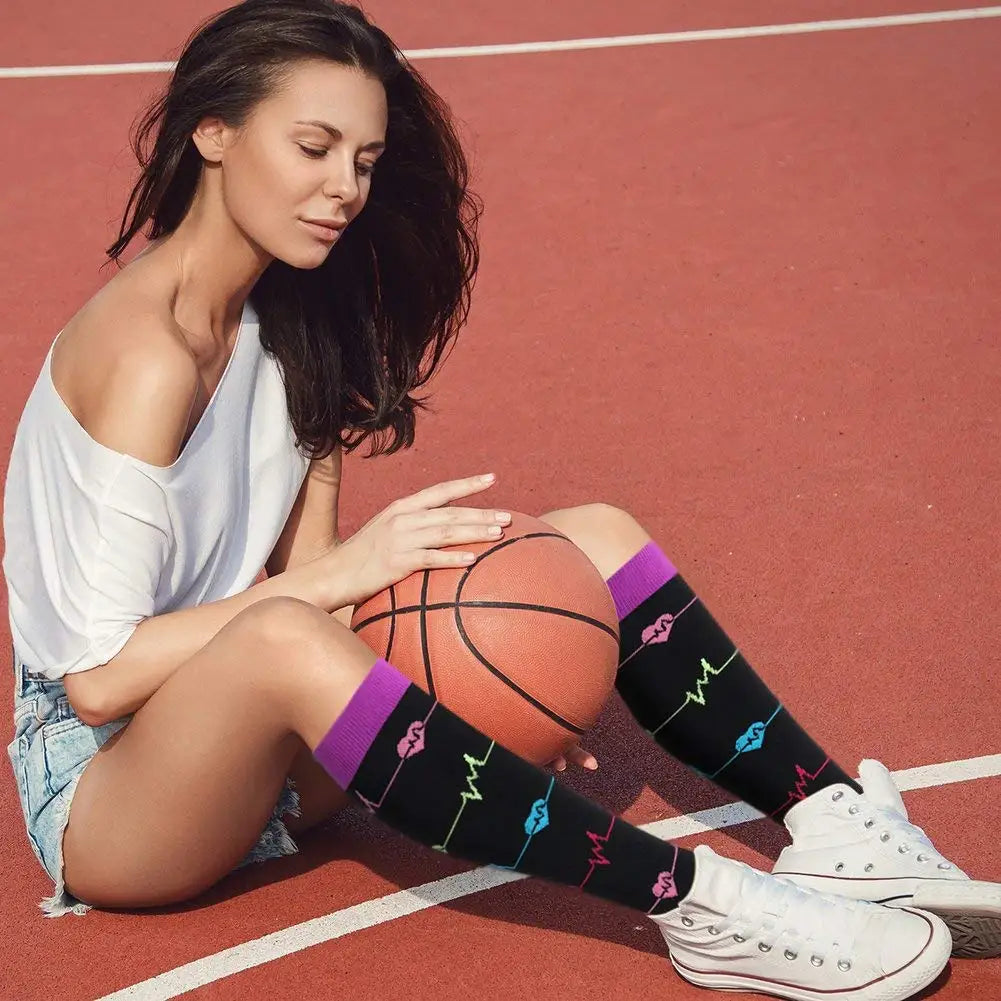 Compression Socks Varicose Veins Men's And Women's Sports Socks Football 20-30 Mmhg Elastic Anti Fatigue Pain Relief Wholesale
