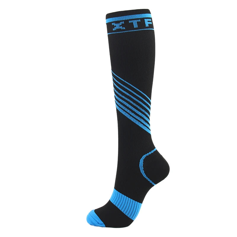 Compression Socks Varicose Veins Men's And Women's Sports Socks Football 20-30 Mmhg Elastic Anti Fatigue Pain Relief Wholesale