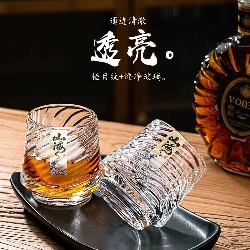 Shanhai Glass Whiskey Cup Set Shanhai Cup Household foreign wine glasses High-end high-value KTV bar beer cups