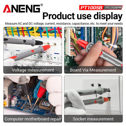 ANENG PT1005B 10A 1000V Digital Multimeter Probe Universal Test Lead Needle Pin Wire Pen Cable Kit Current Voltmeter Tester Wire