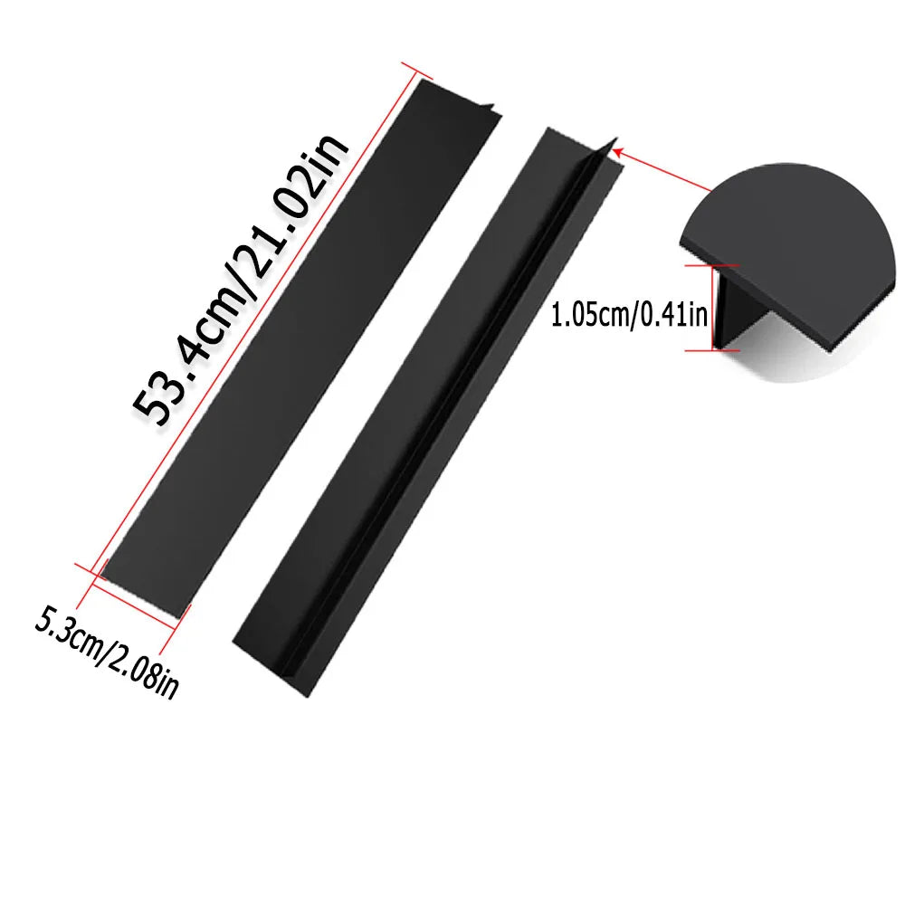 1pc Elastic Silicone Lids Stove Counter Gap Cover Kitchen Utensils Accessories T-shaped Silicone Rubber Strip Oil-gas Slit Fille