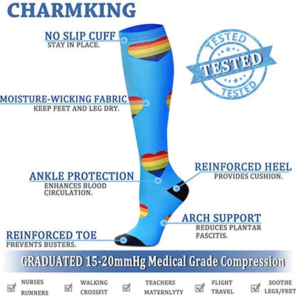 Compression Socks Varicose Veins Men's And Women's Sports Socks Football 20-30 Mmhg Elastic Anti Fatigue Pain Relief Wholesale