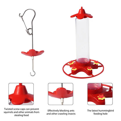 Bird Feeder Drinker Hanging Hummingbird Bird Feeder Anti-ants Leakproof Easy To Clean Outdoor Garden Decoration
