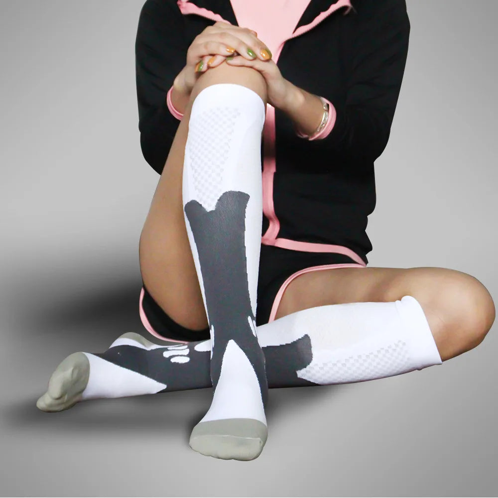 Compression Socks Varicose Veins Men's And Women's Sports Socks Football 20-30 Mmhg Elastic Anti Fatigue Pain Relief Wholesale
